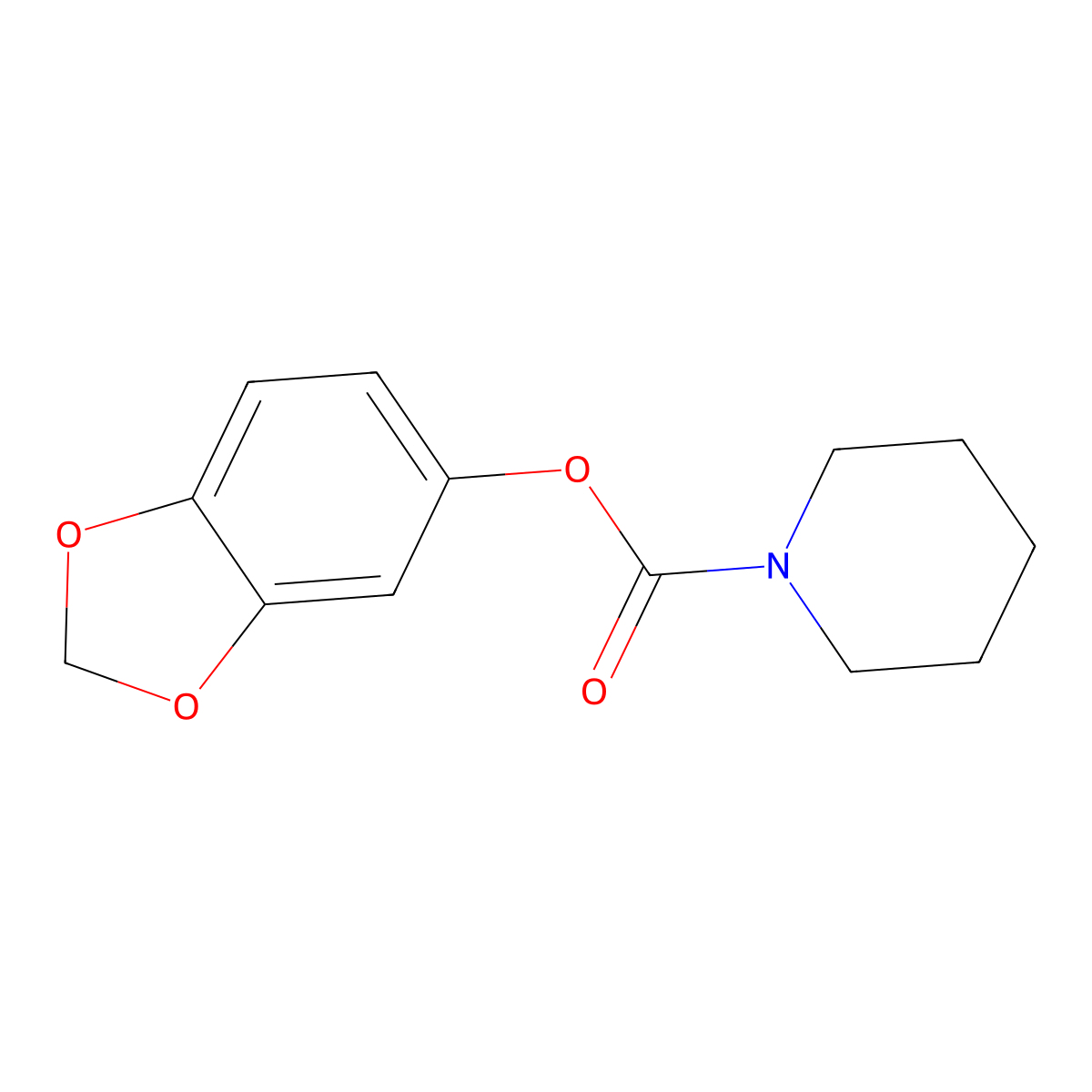 1,3-Benzodioxol-5-yl piperidine-1-carboxylate molecular structure, CAS 5451-82-1
