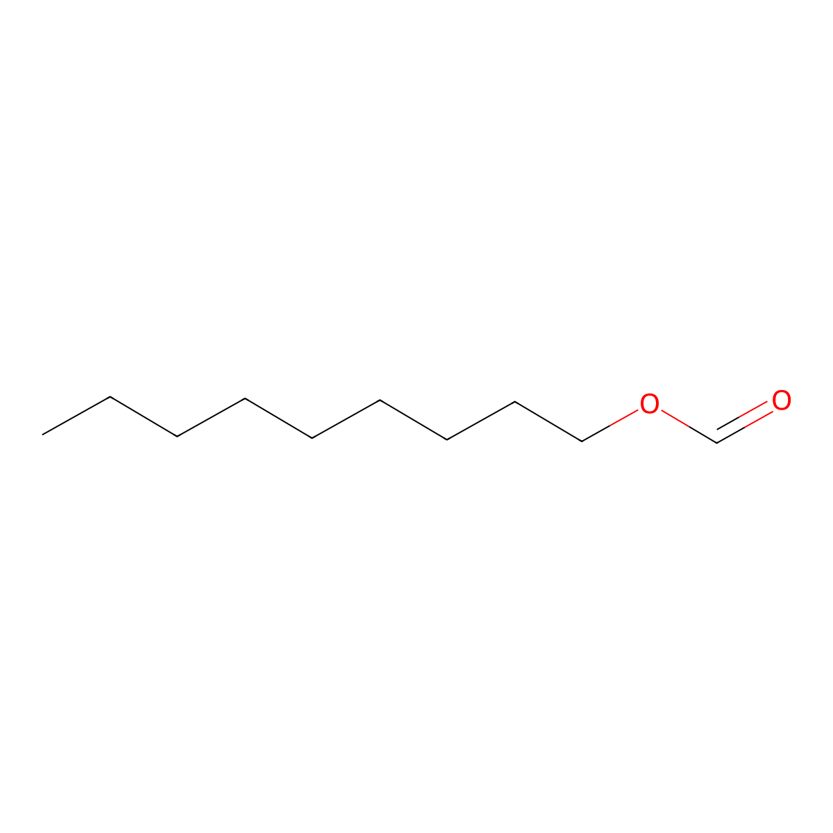 Nonyl formate molecular structure, CAS 5451-92-3