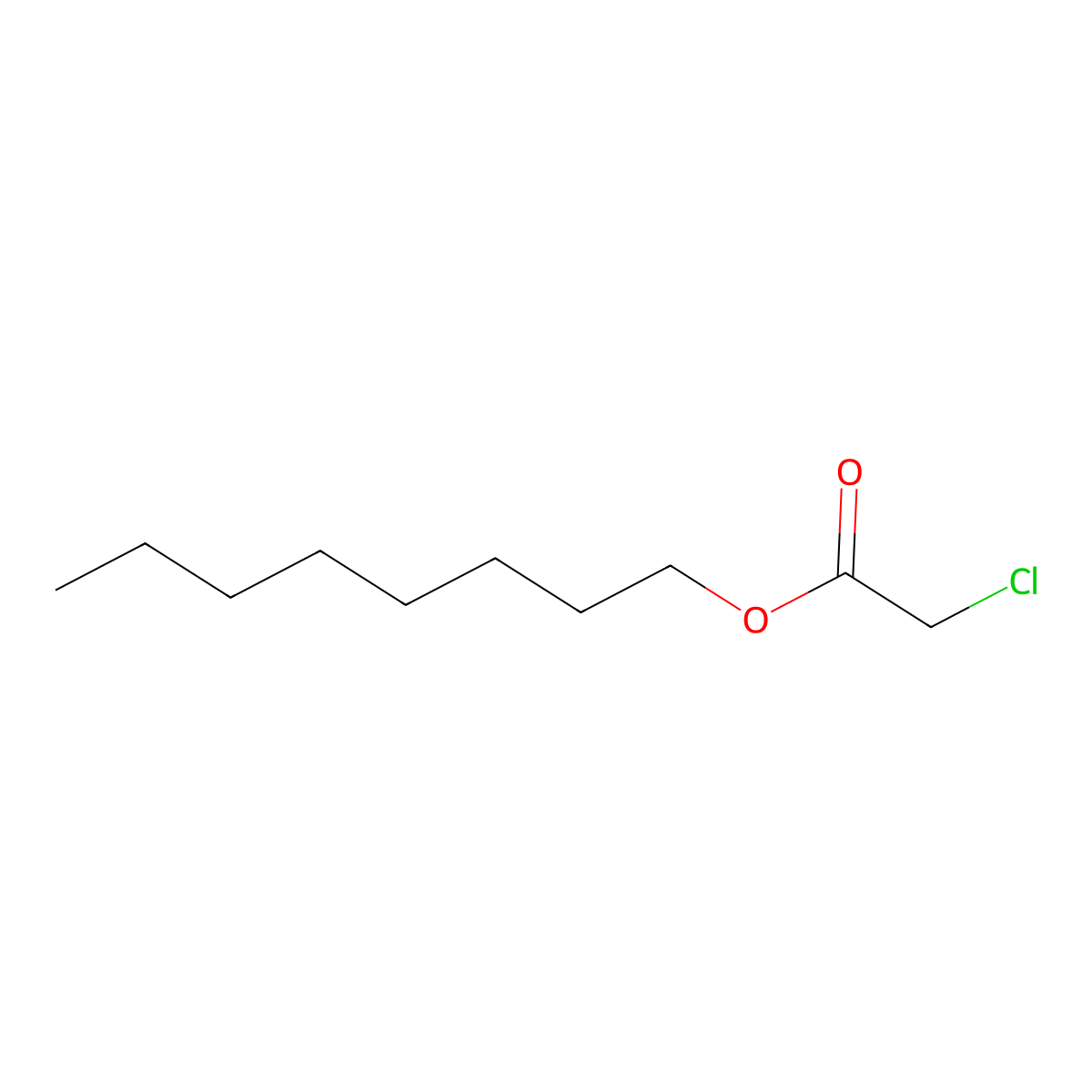 Octyl chloroacetate molecular structure, CAS 5451-98-9
