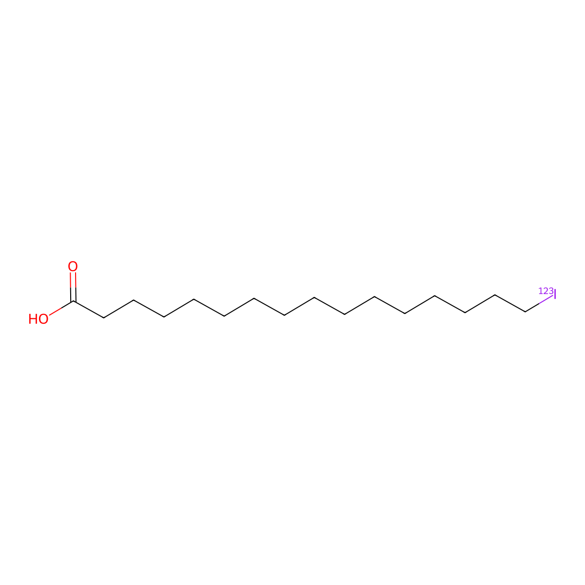 Iodocetylic acid (123I) molecular structure, CAS 54510-20-2