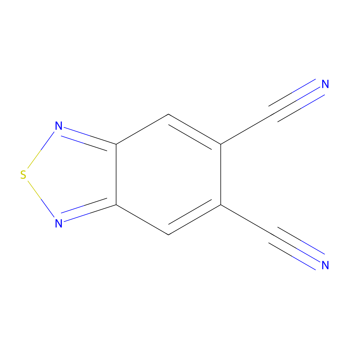 Benzo[1,2,5]thiadiazole-5,6-dicarbonitrile molecular structure, CAS 54512-79-7
