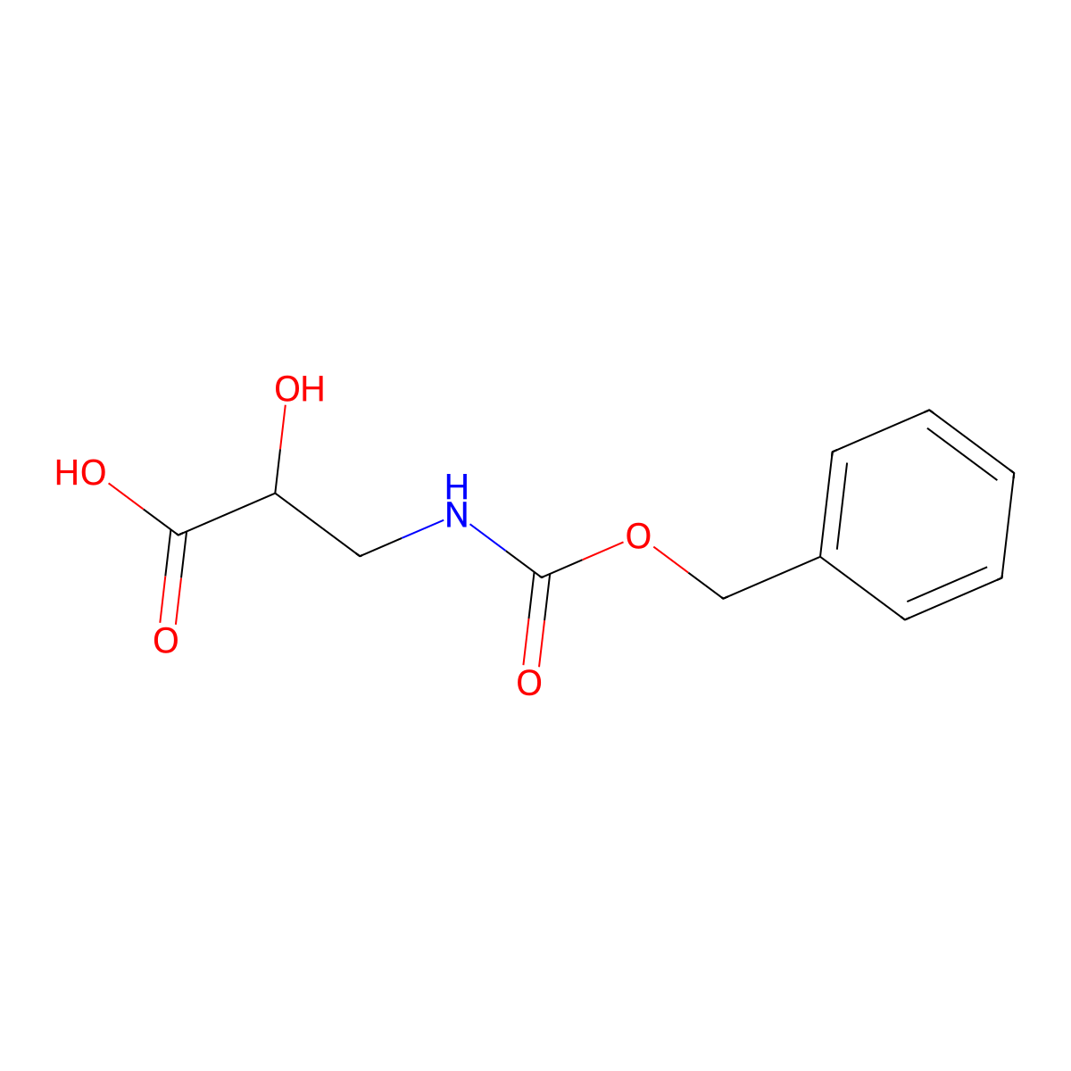 3-{[(Benzyloxy)carbonyl]amino}-2-hydroxypropanoic acid molecular structure, CAS 54515-39-8