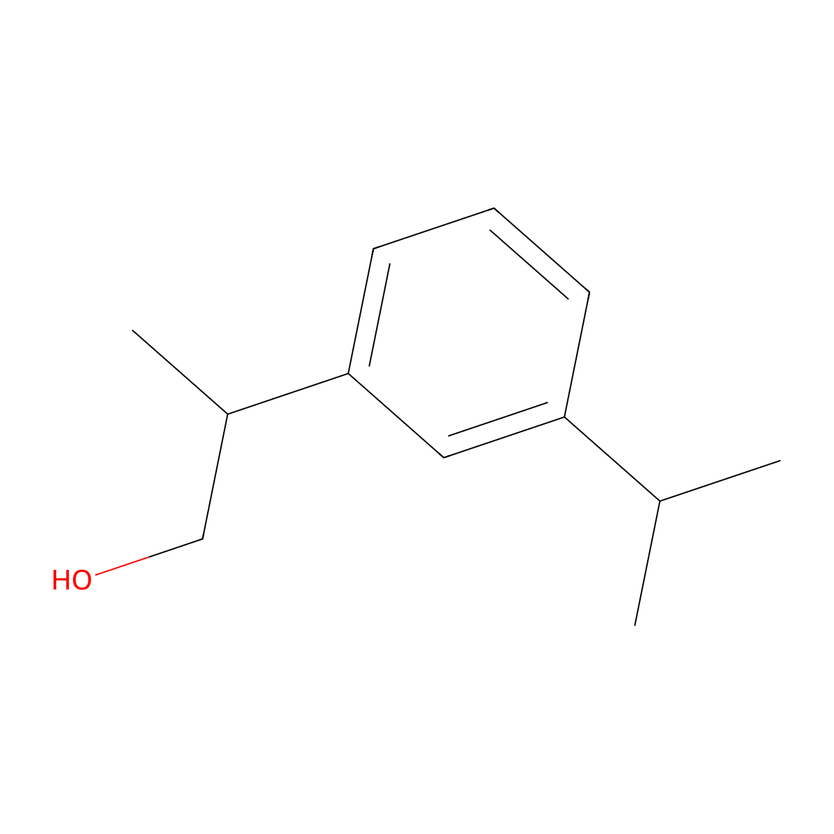 beta-Methyl-3-(1-methylethyl)benzeneethanol molecular structure, CAS 54518-11-5