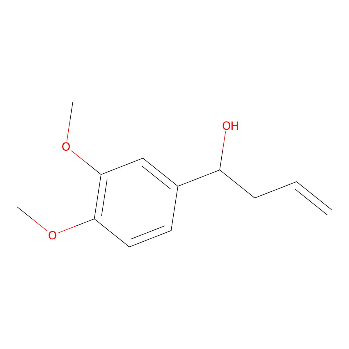 1-(3,4-Dimethoxyphenyl)but-3-en-1-ol molecular structure, CAS 5452-46-0