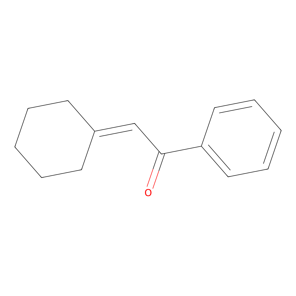2-Cyclohexylidene-1-phenylethanone molecular structure, CAS 5452-52-8