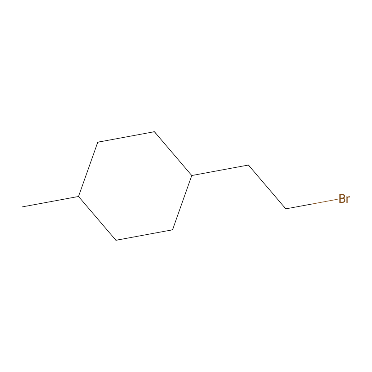 1-(2-Bromoethyl)-4-methylcyclohexane molecular structure, CAS 5452-69-7