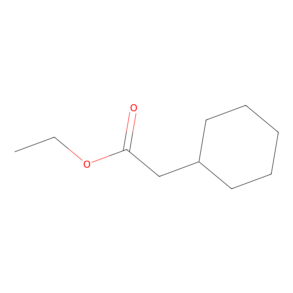 Ethyl cyclohexylacetate molecular structure, CAS 5452-75-5