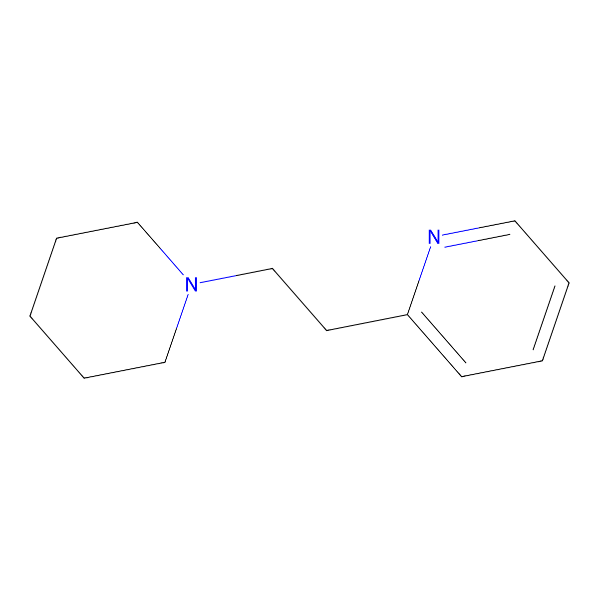 2-(2-(1-Piperidinyl)ethyl)pyridine molecular structure, CAS 5452-83-5
