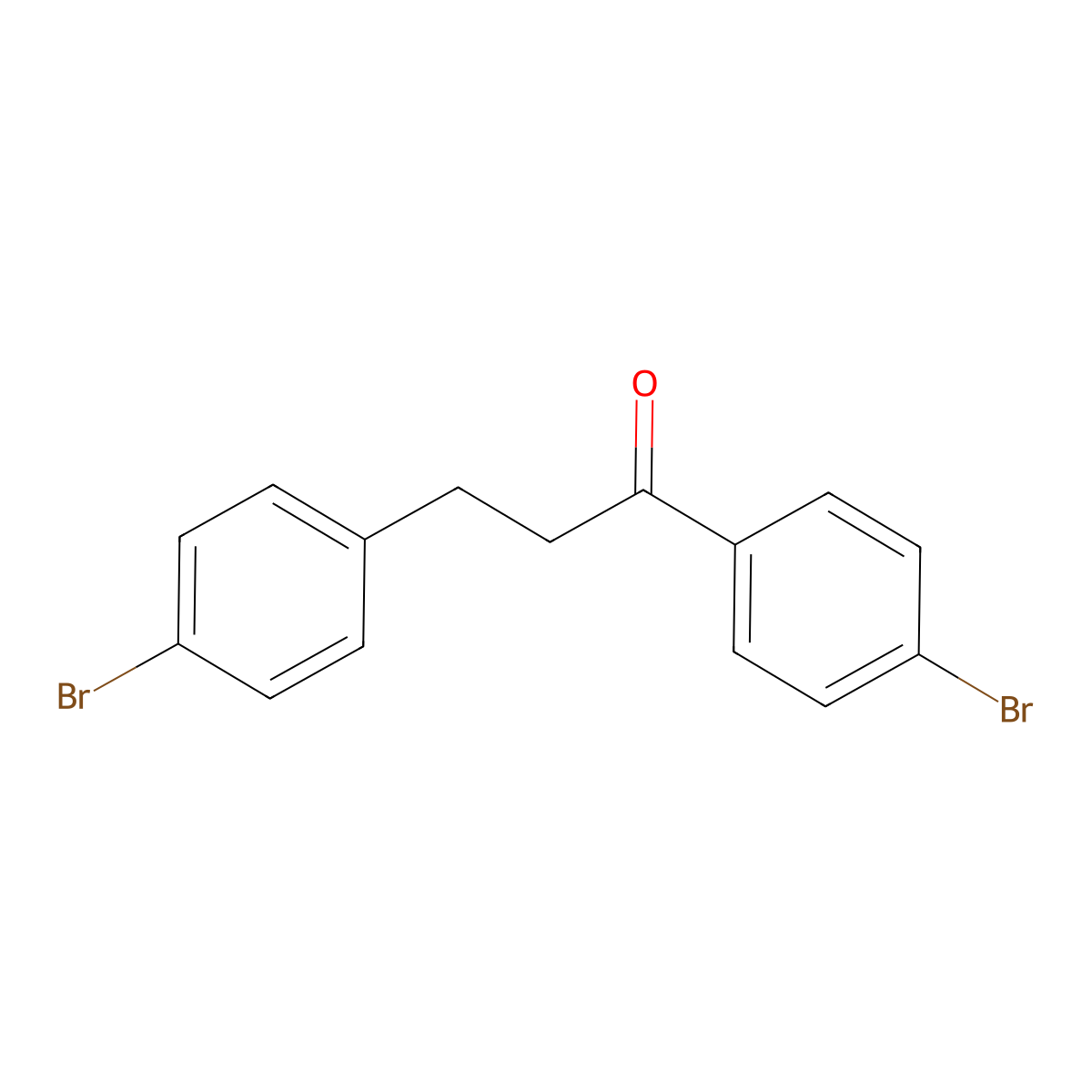 1,3-Bis(4-bromophenyl)propanone molecular structure, CAS 54523-47-6