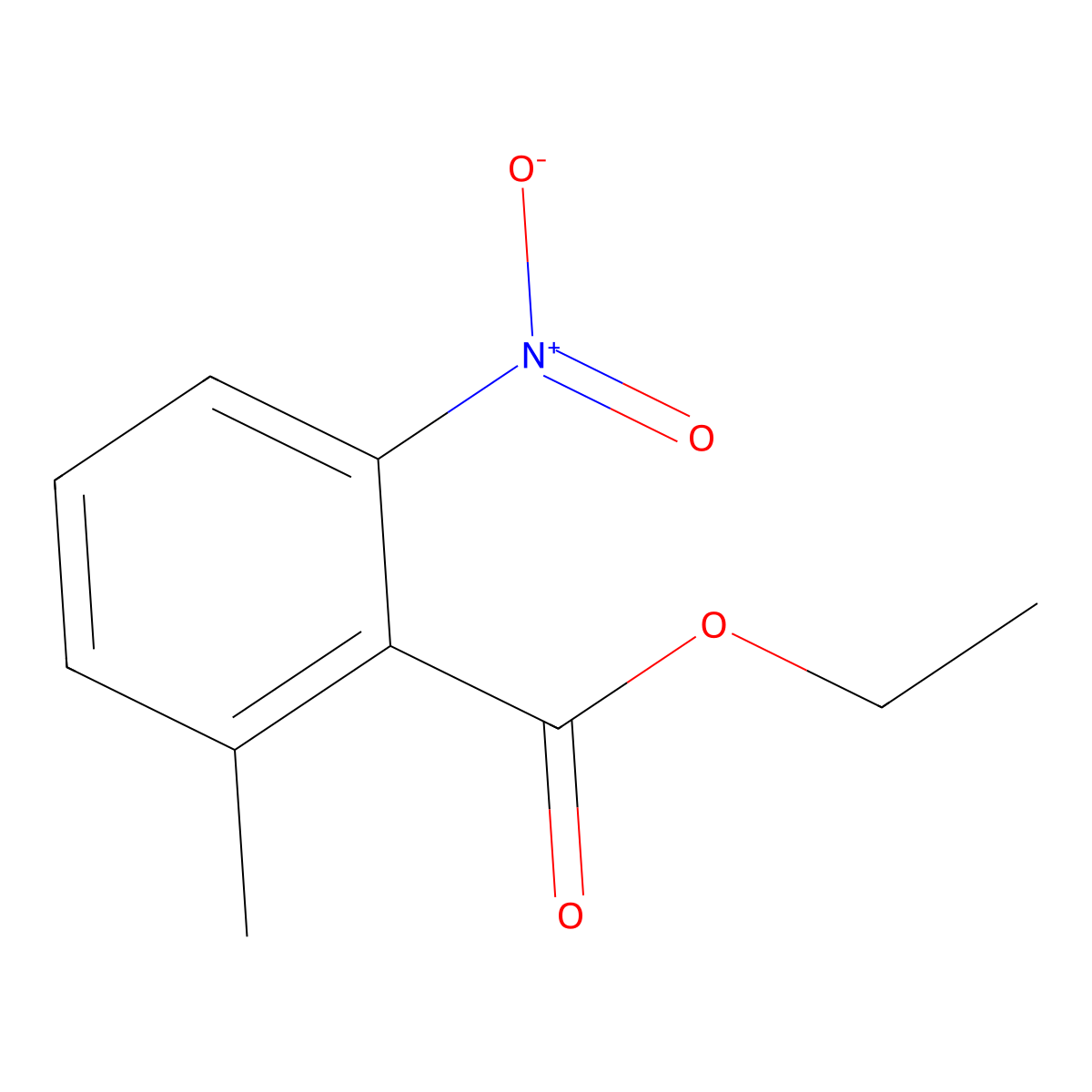 Ethyl 2-methyl-6-nitrobenzoate molecular structure, CAS 54526-00-0