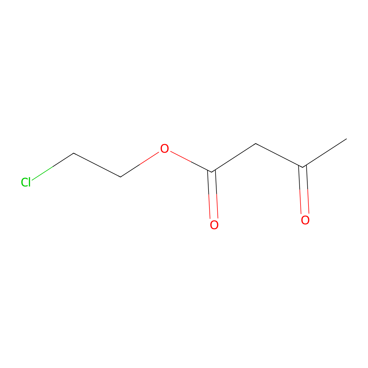 Butanoic acid, 3-oxo-, 2-chloroethyl ester molecular structure, CAS 54527-68-3
