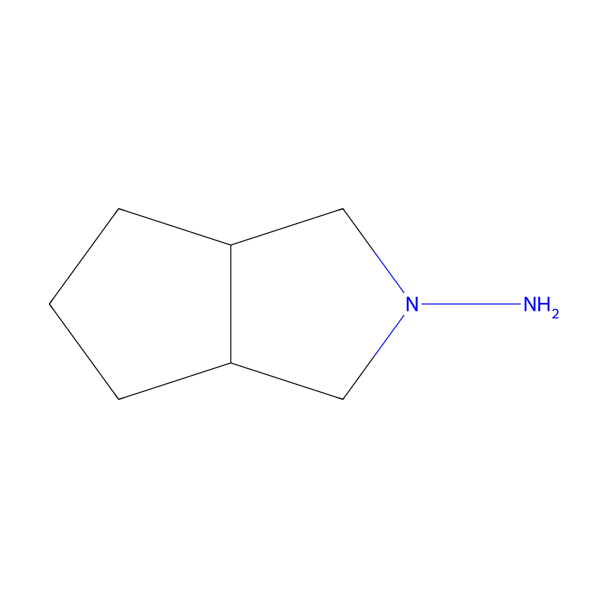 Hexahydrocyclopenta(c)pyrrol-2(1H)-amine molecular structure, CAS 54528-00-6