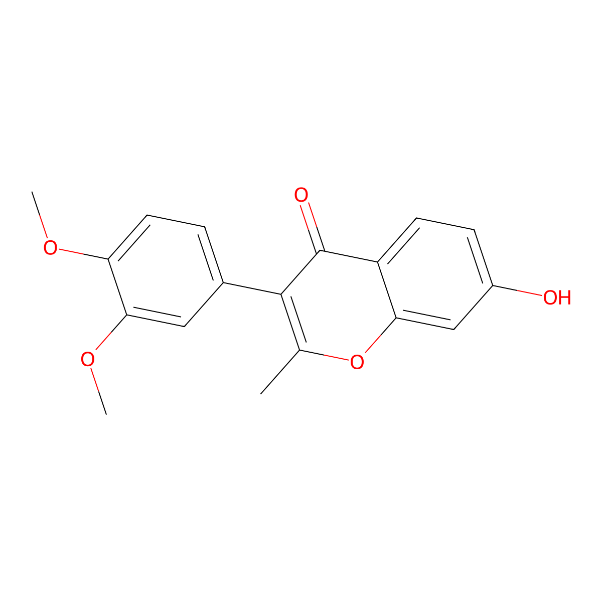3-(3,4-Dimethoxyphenyl)-7-hydroxy-2-methyl-4H-1-benzopyran-4-one molecular structure, CAS 54528-39-1