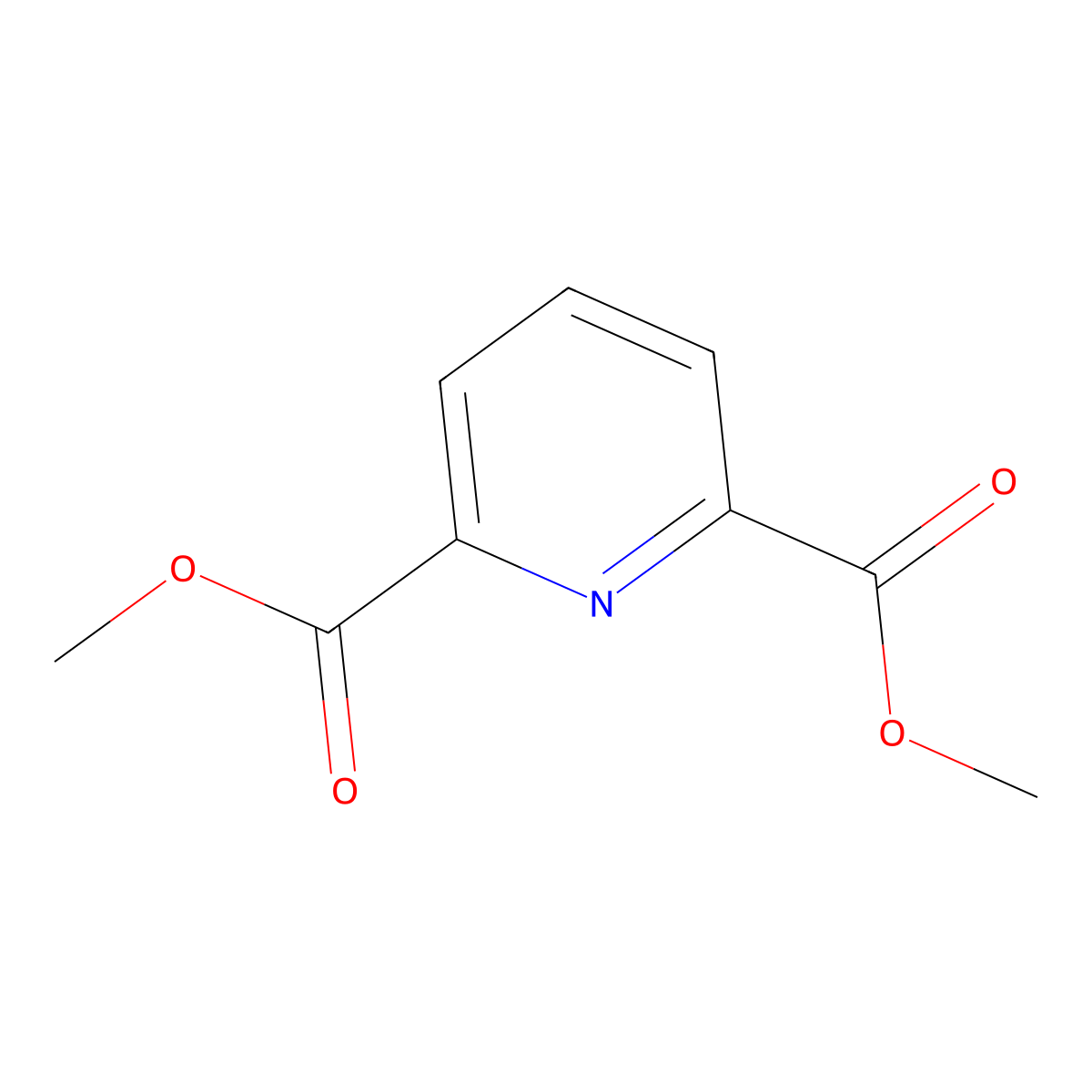 Dimethyl pyridine-2,6-carboxylate molecular structure, CAS 5453-67-8