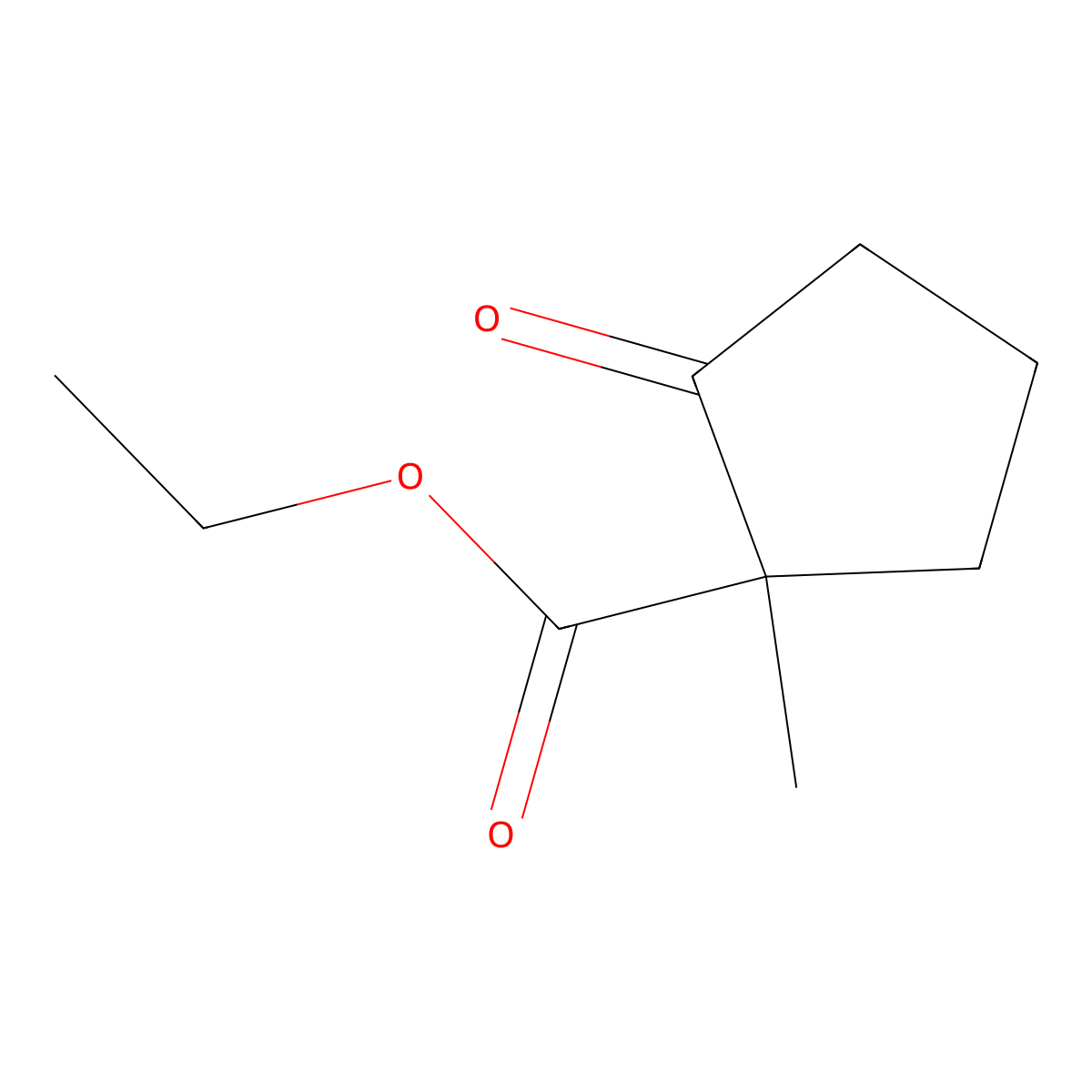 Ethyl 1-methyl-2-oxocyclopentane-1-carboxylate molecular structure, CAS 5453-88-3