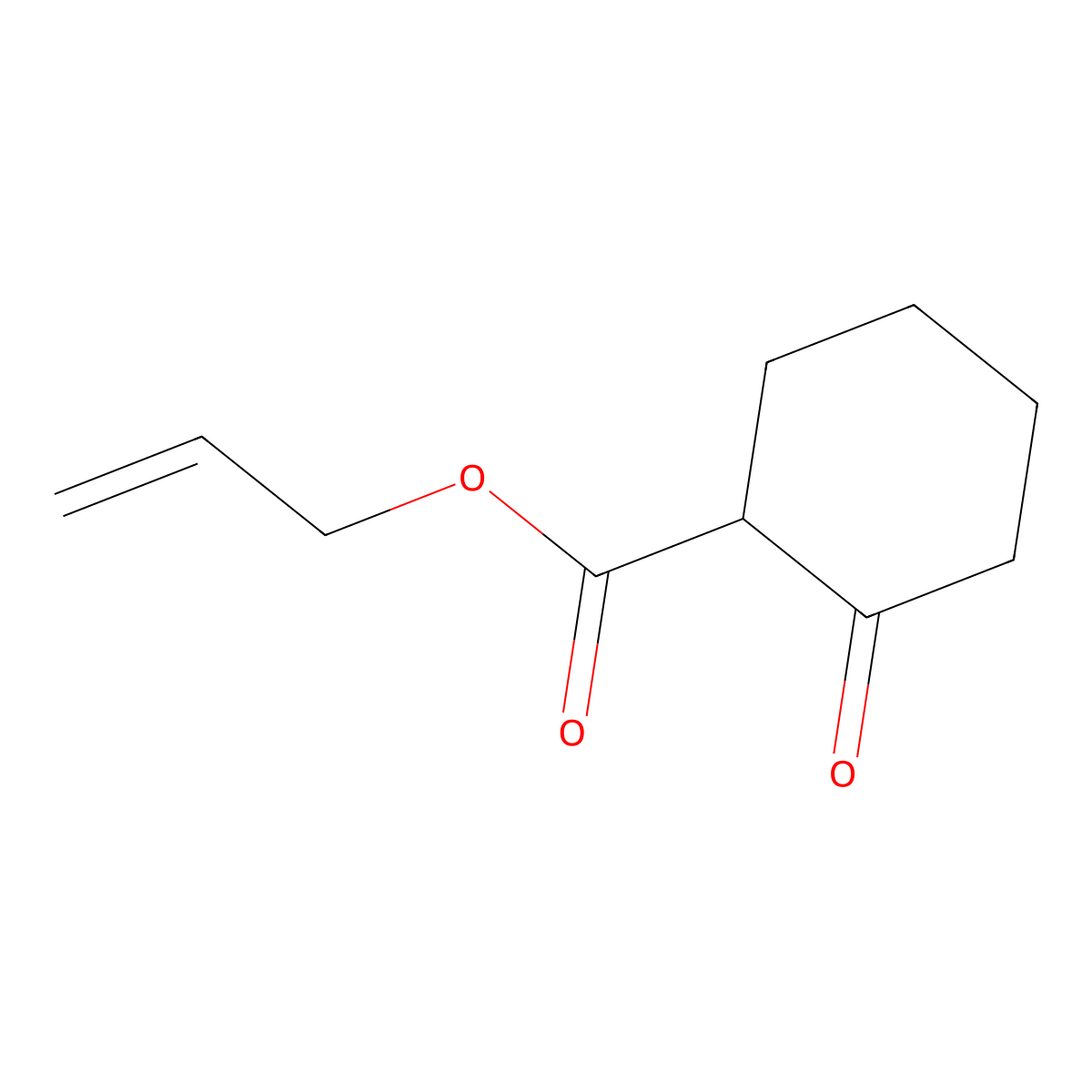 Allyl 2-oxocyclohexanecarboxylate molecular structure, CAS 5453-93-0