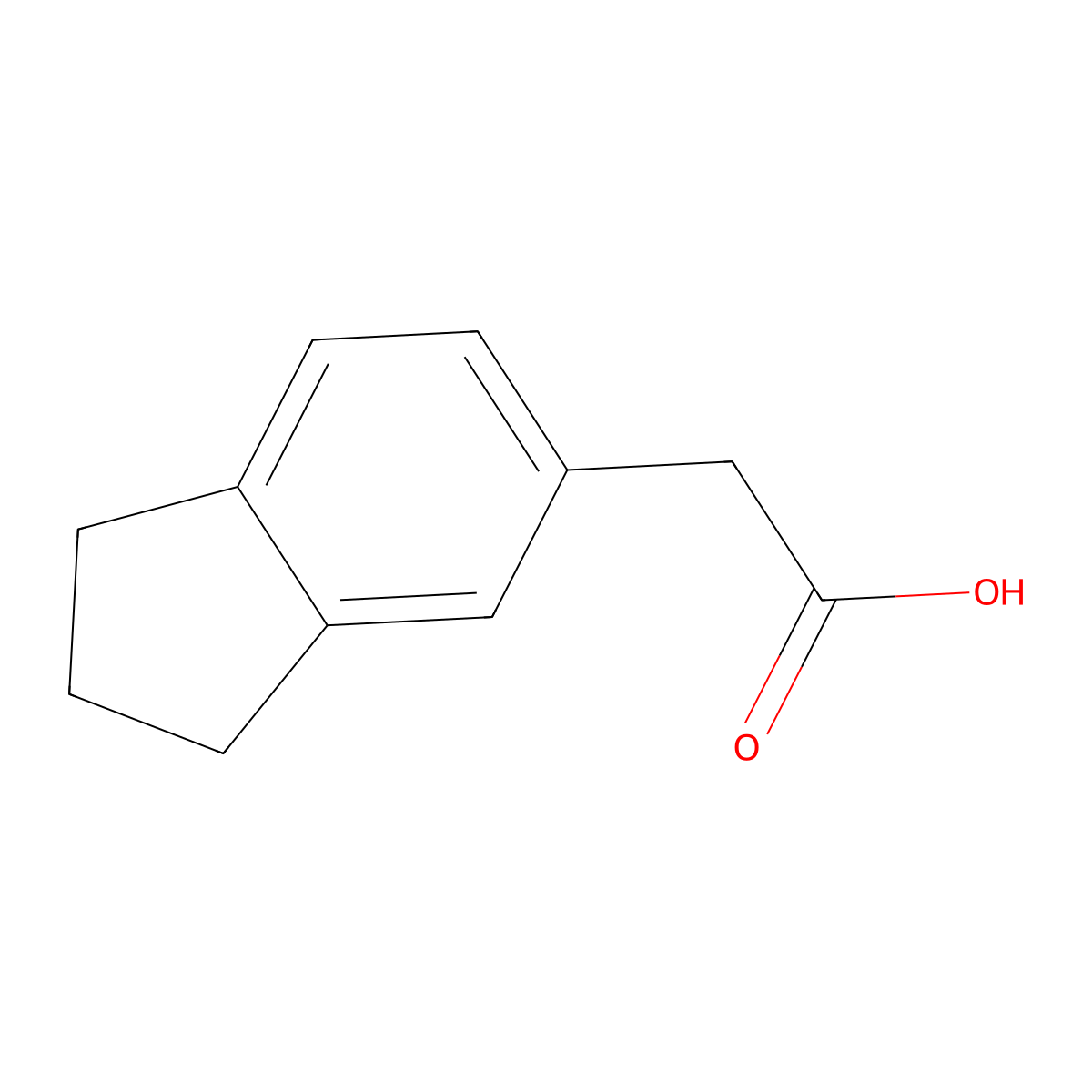 2-(2,3-dihydro-1H-inden-5-yl)acetic acid molecular structure, CAS 5453-98-5