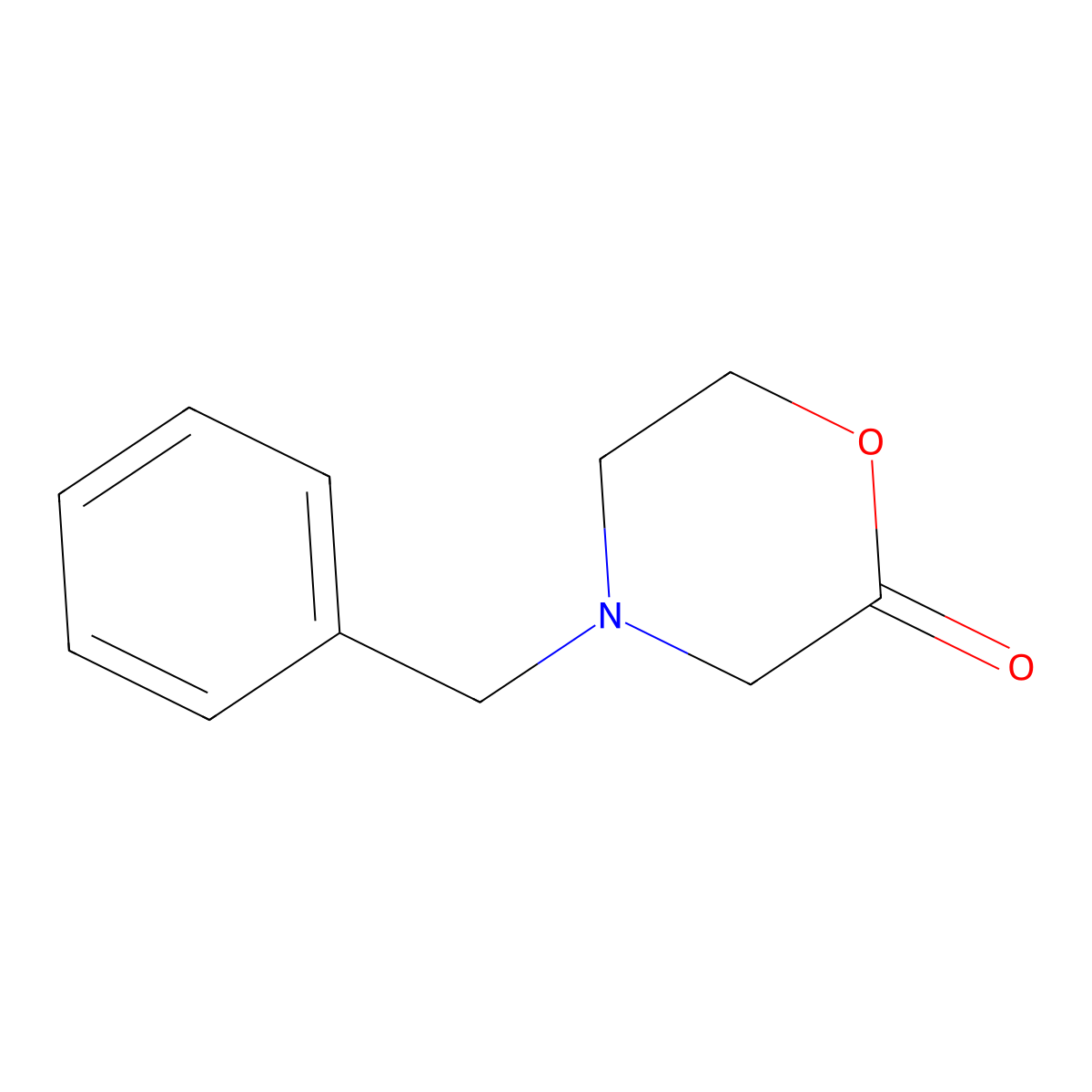 4-Benzylmorpholin-2-one molecular structure, CAS 5453-99-6