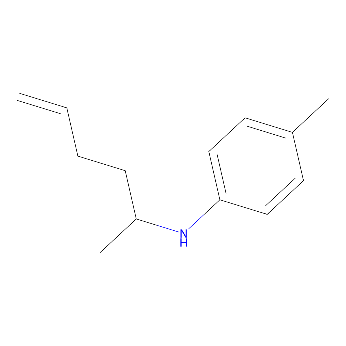 N-(Hex-5-en-2-yl)-4-methylaniline molecular structure, CAS 54530-01-7