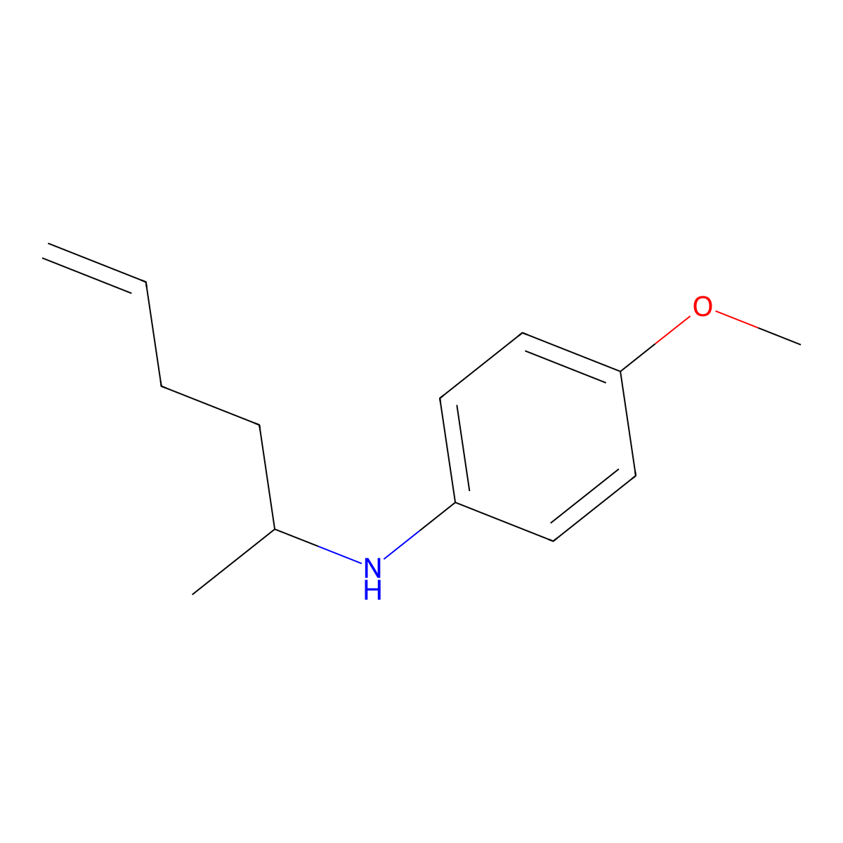 N-(Hex-5-en-2-yl)-4-methoxyaniline molecular structure, CAS 54530-02-8