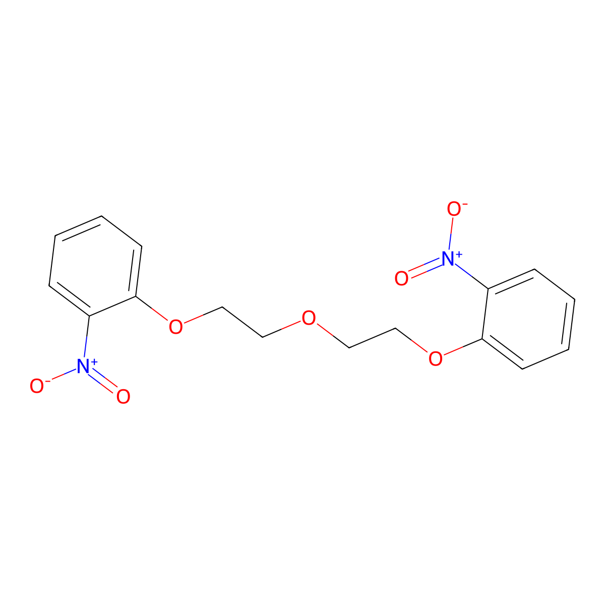 Diethylene glycol bis(2-nitrophenyl) ether molecular structure, CAS 54533-65-2