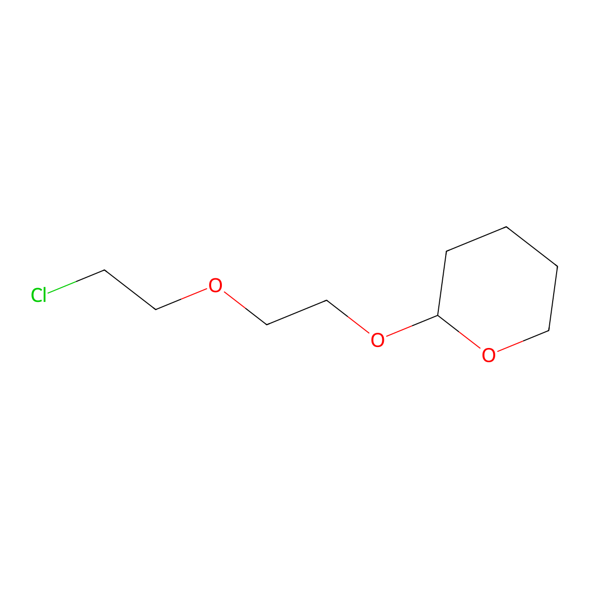 2-[2-(2-Chloroethoxy)ethoxy]oxane molecular structure, CAS 54533-84-5