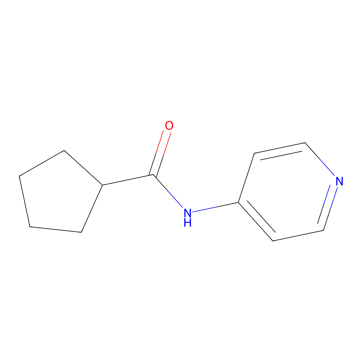 N-(pyridin-4-yl)cyclopentanecarboxamide molecular structure, CAS 545339-85-3
