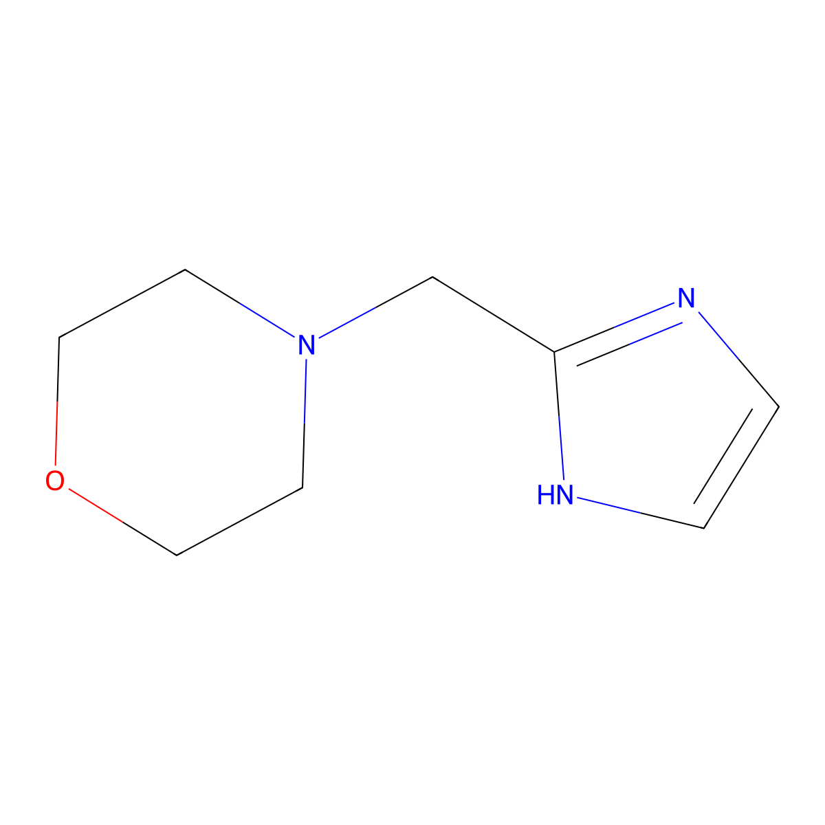 4-(1H-imidazol-2-ylmethyl)morpholine molecular structure, CAS 54534-92-8
