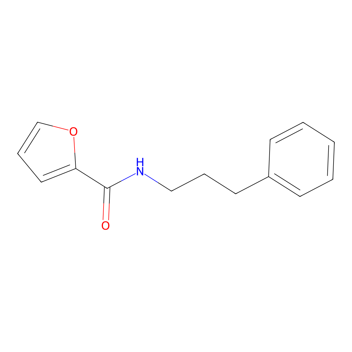 N-(3-phenylpropyl)furan-2-carboxamide molecular structure, CAS 545340-10-1