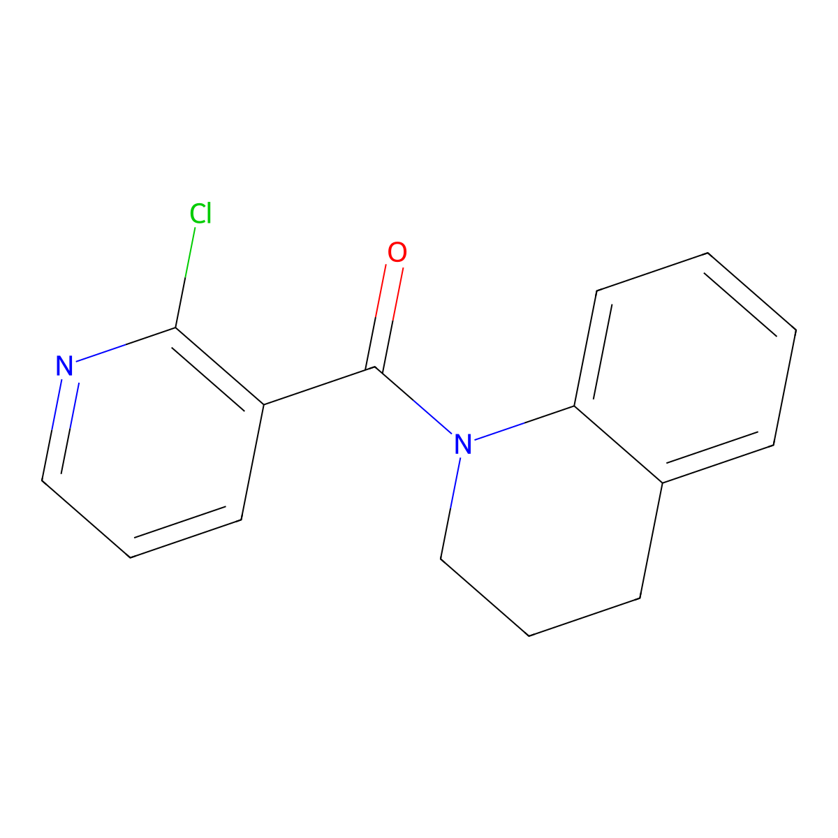 (2-Chloro-3-pyridinyl)[3,4-dihydro-1(2H)-quinolinyl]methanone molecular structure, CAS 545340-46-3