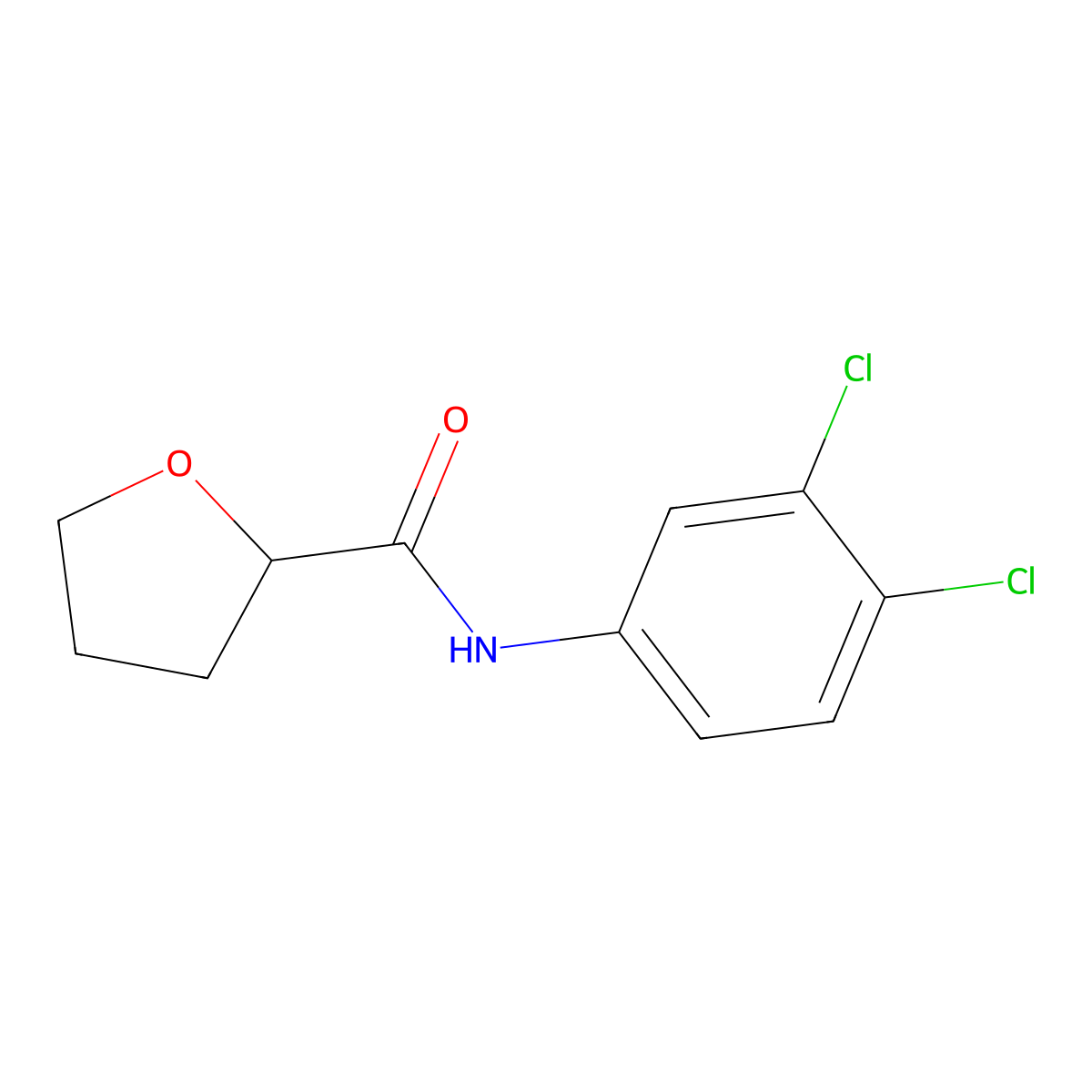 N-(3,4-dichlorophenyl)oxolane-2-carboxamide molecular structure, CAS 545340-98-5