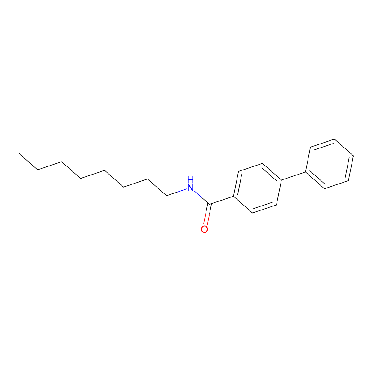 N-octyl[1,1'-biphenyl]-4-carboxamide molecular structure, CAS 545341-12-6