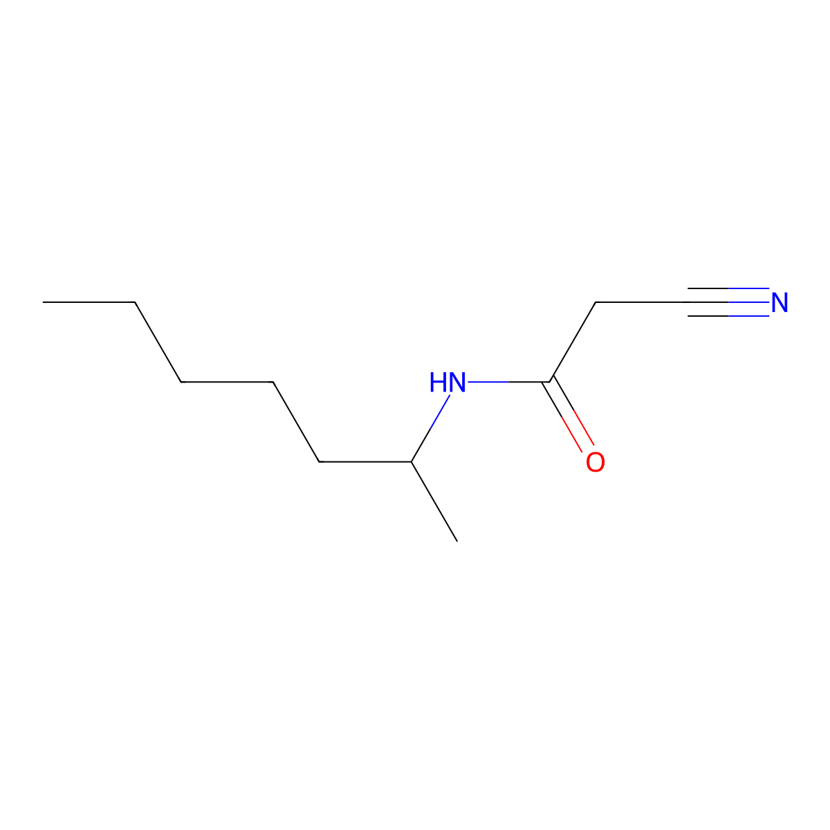 2-Cyano-N-(heptan-2-yl)acetamide molecular structure, CAS 545342-69-6
