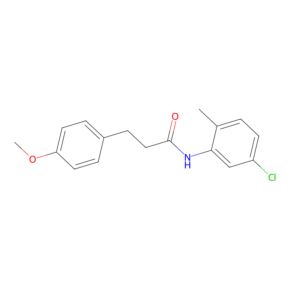 N-(5-chloro-2-methylphenyl)-3-(4-methoxyphenyl)propanamide molecular structure, CAS 545343-83-7