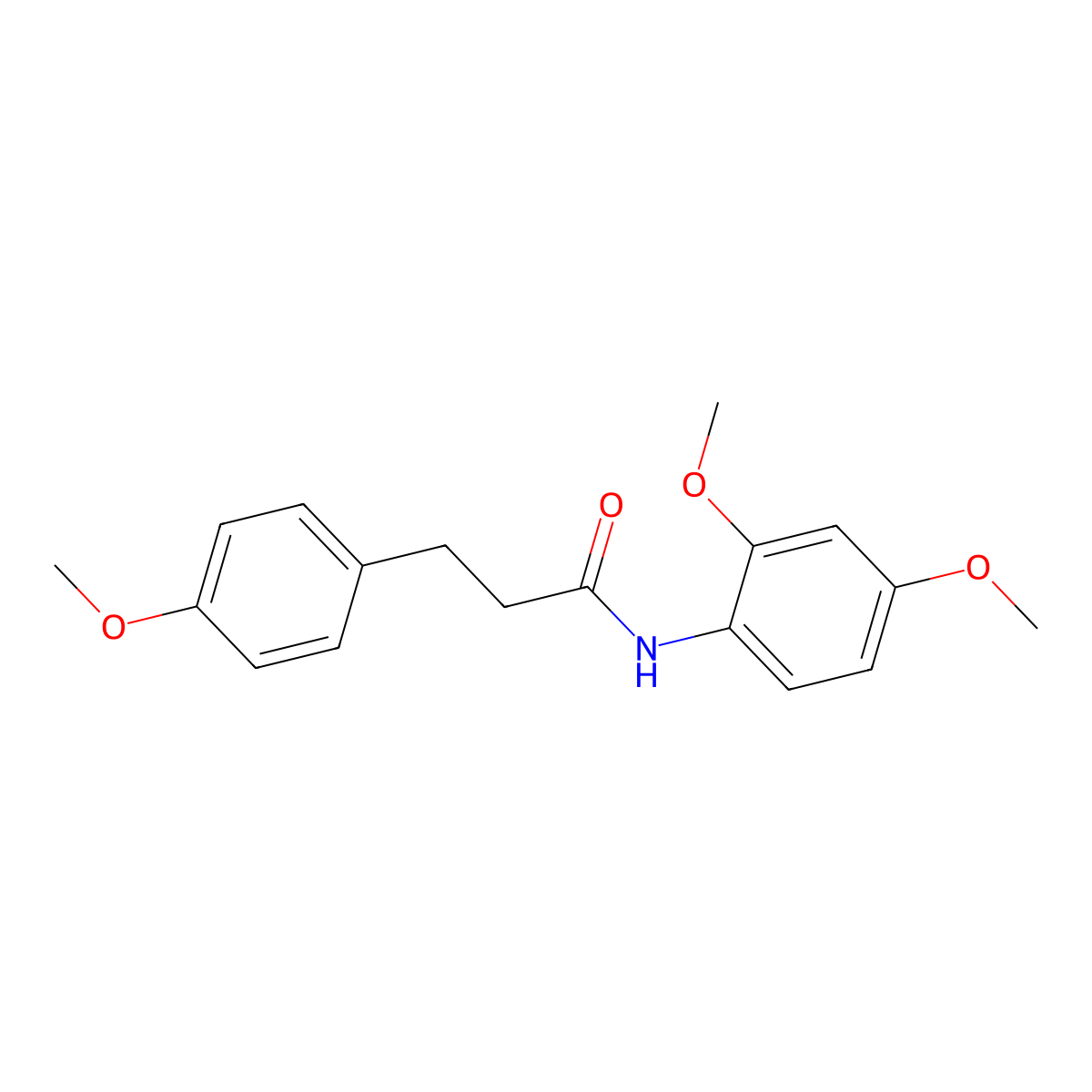 N-(2,4-Dimethoxyphenyl)-3-(4-methoxyphenyl)propanamide molecular structure, CAS 545348-50-3