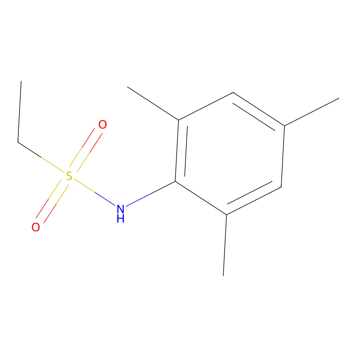 N-(2,4,6-trimethylphenyl)ethanesulfonamide molecular structure, CAS 545349-03-9