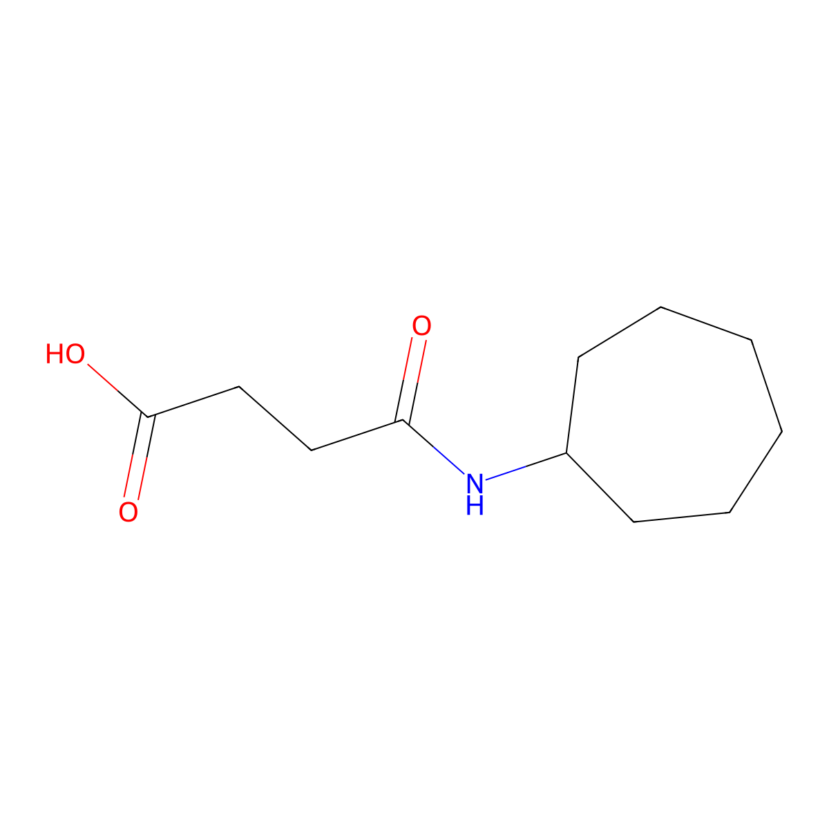 4-(Cycloheptylamino)-4-oxobutanoic acid molecular structure, CAS 545349-11-9