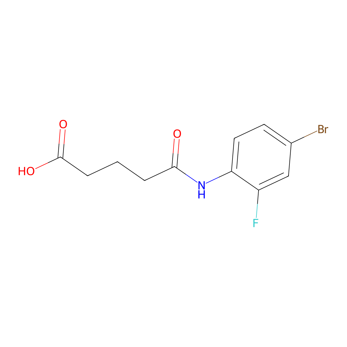 5-(4-Bromo-2-fluoroanilino)-5-oxopentanoic acid molecular structure, CAS 545349-39-1