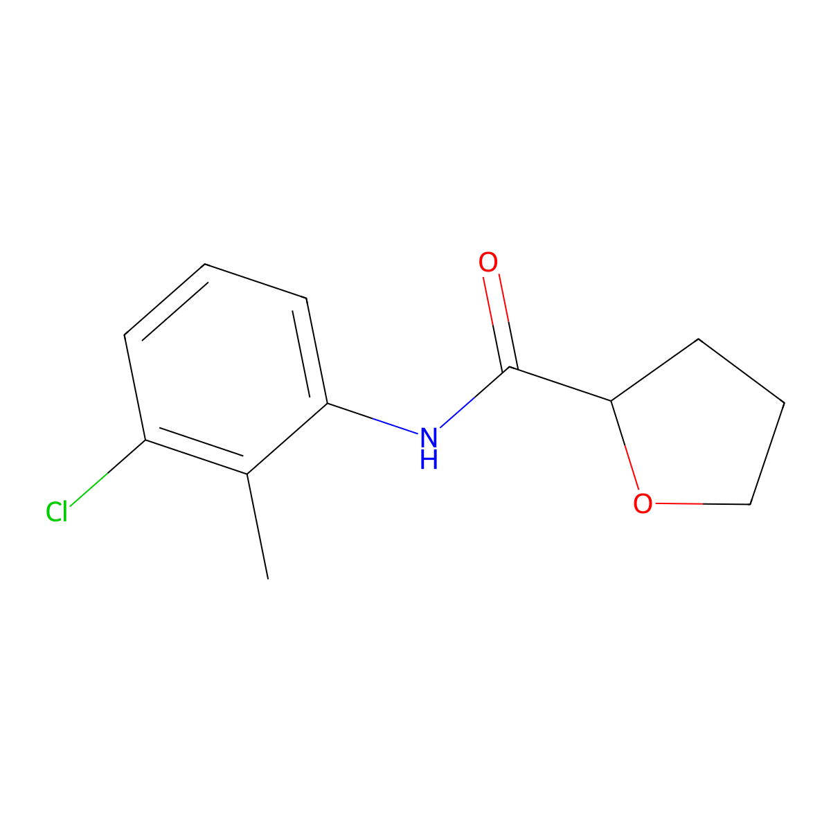 N-(3-chloro-2-methylphenyl)tetrahydro-2-furancarboxamide molecular structure, CAS 545349-78-8