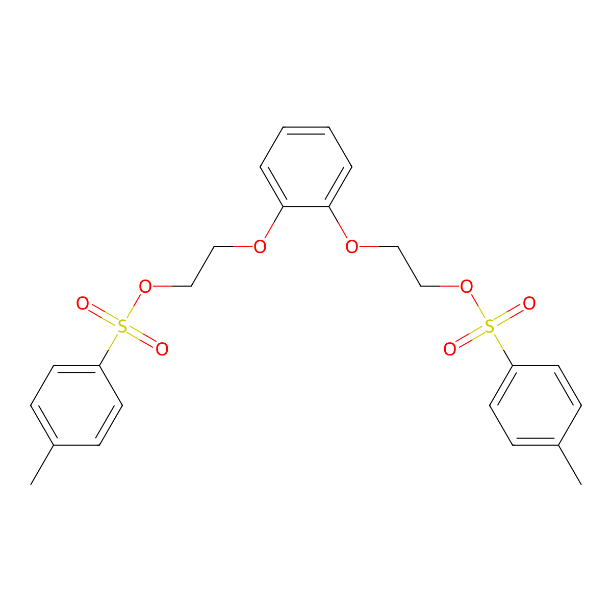 (1,2-Phenylenebis(oxy))bis(ethane-2,1-diyl) bis(4-methylbenzenesulfonate) molecular structure, CAS 54535-06-7