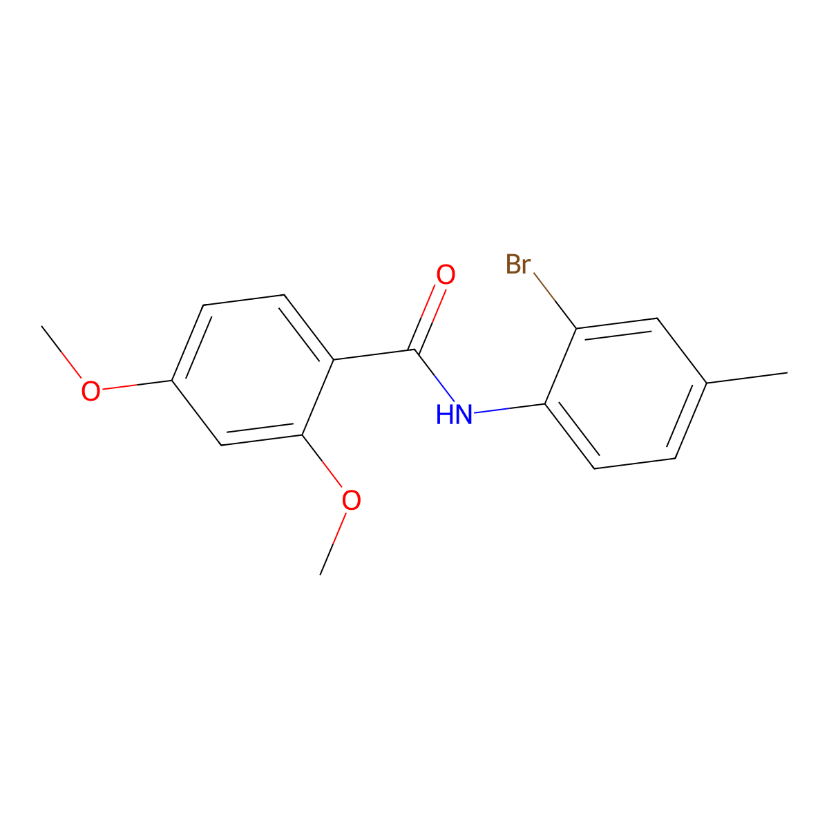 N-(2-bromo-4-methylphenyl)-2,4-dimethoxybenzamide molecular structure, CAS 545350-82-1