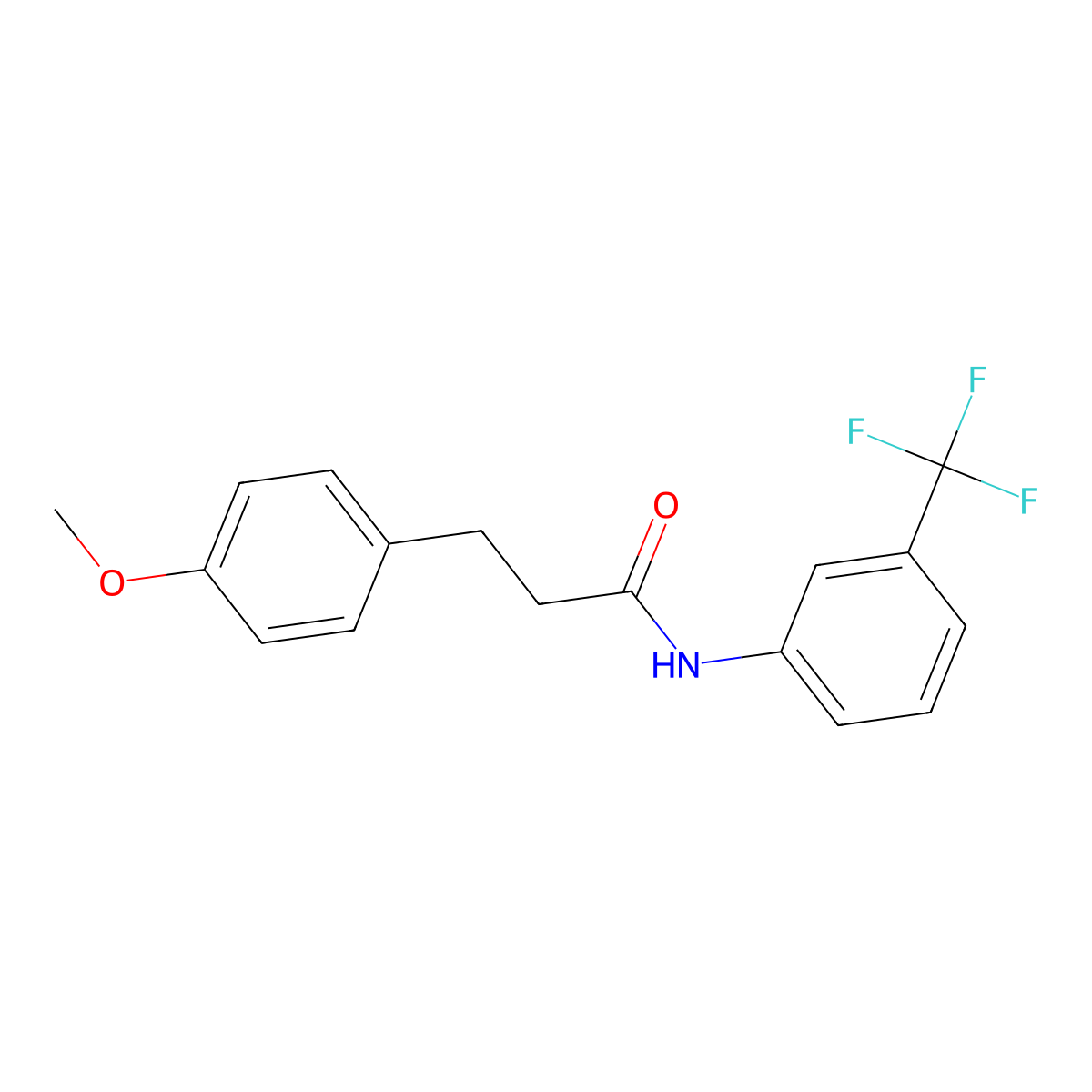 3-(4-Methoxyphenyl)-N-(3-(trifluoromethyl)phenyl)propanamide molecular structure, CAS 545352-23-6