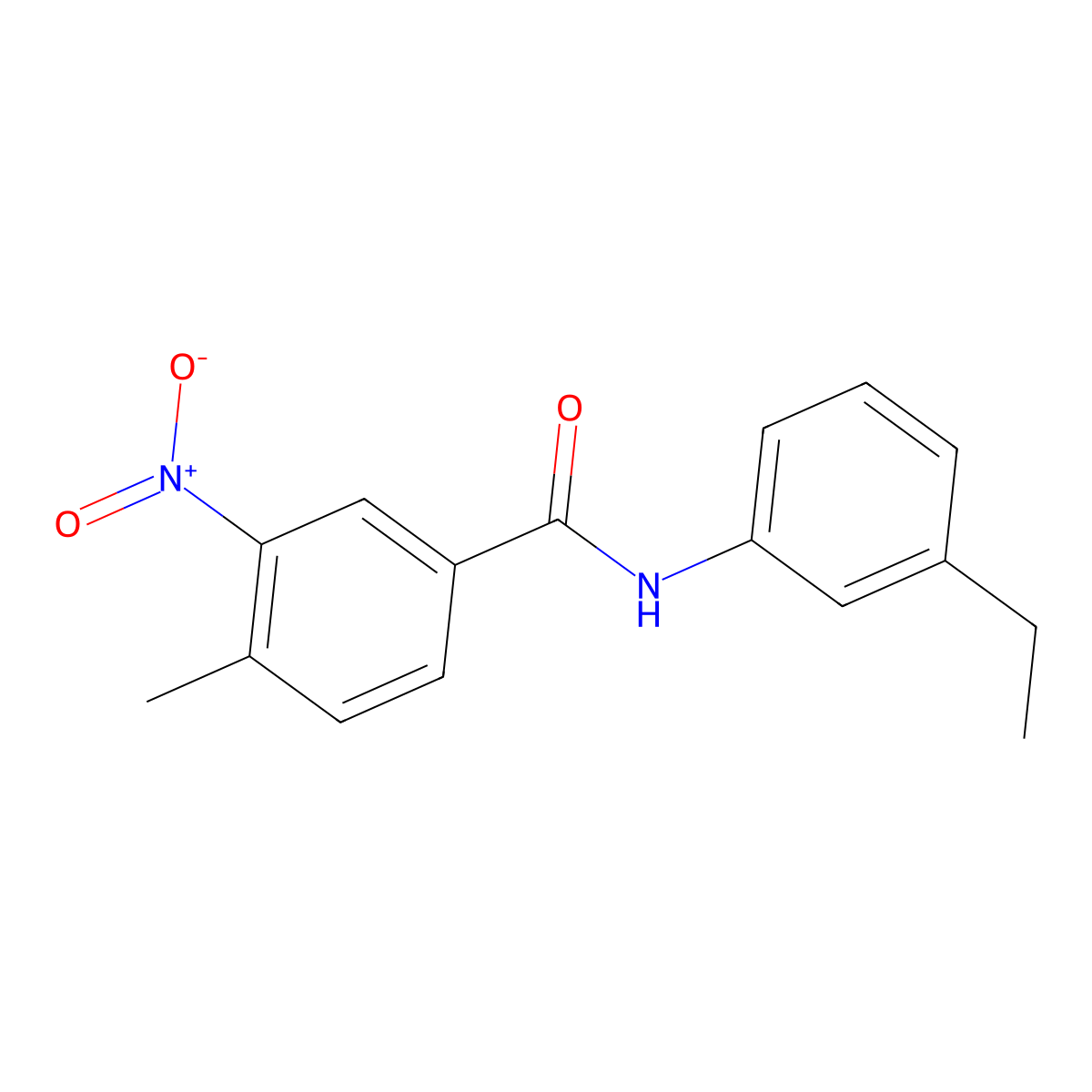 N-(3-ethylphenyl)-4-methyl-3-nitrobenzamide molecular structure, CAS 545352-72-5