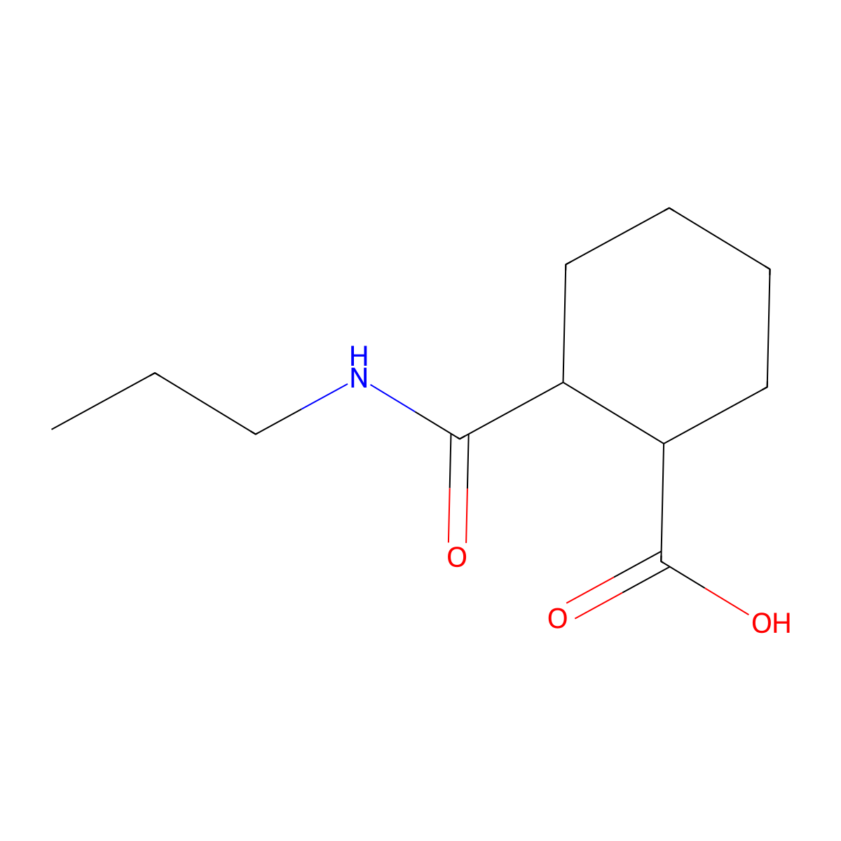 2-[(Propylamino)carbonyl]cyclohexanecarboxylic acid molecular structure, CAS 545352-96-3