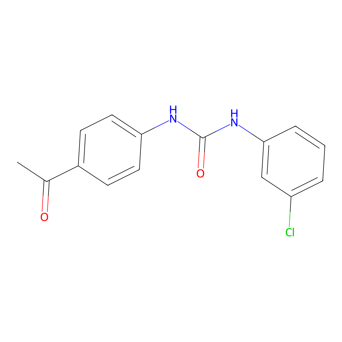 N-(4-Acetylphenyl)-N'-(3-chlorophenyl)urea molecular structure, CAS 545353-41-1