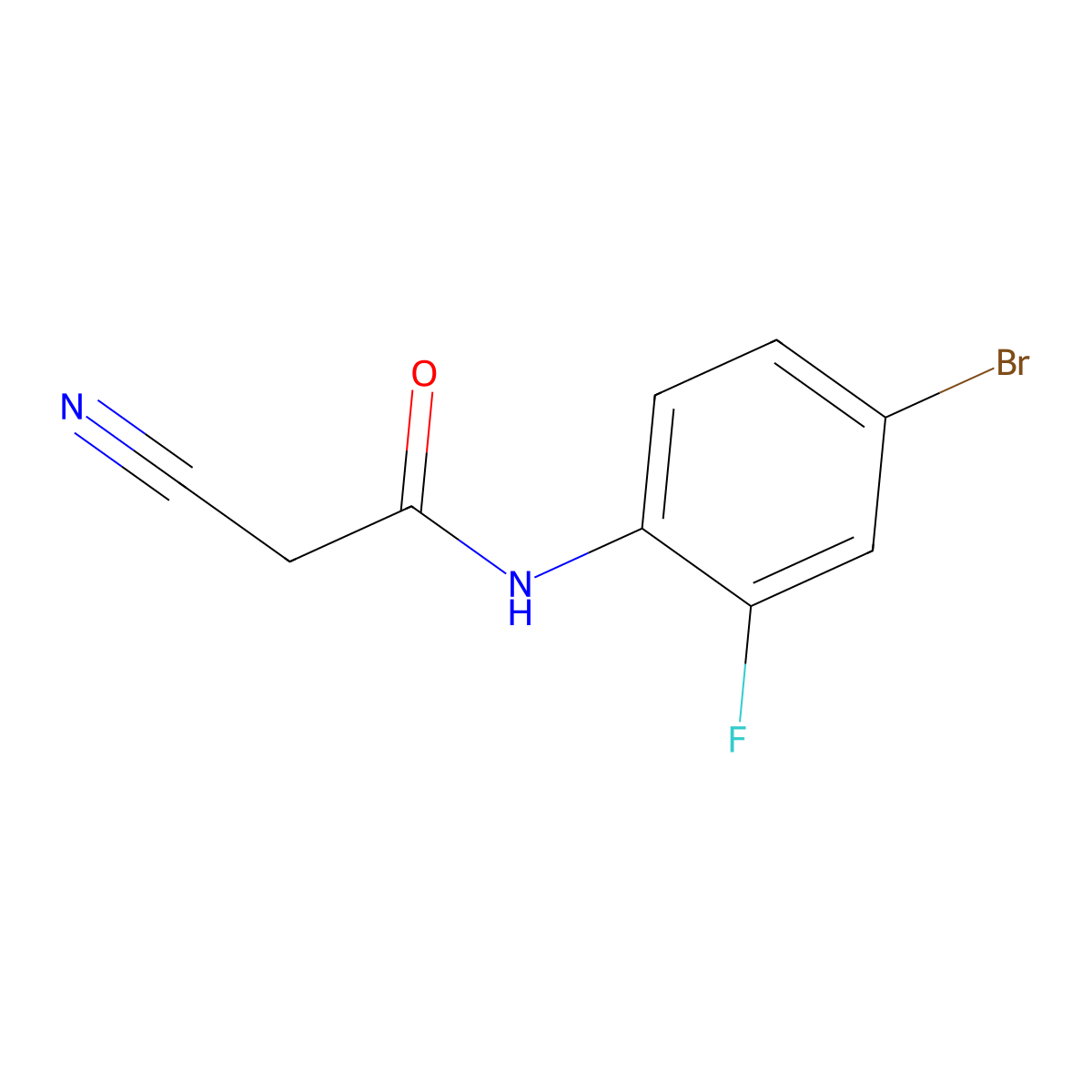 N-(4-bromo-2-fluorophenyl)-2-cyanoacetamide molecular structure, CAS 545354-39-0