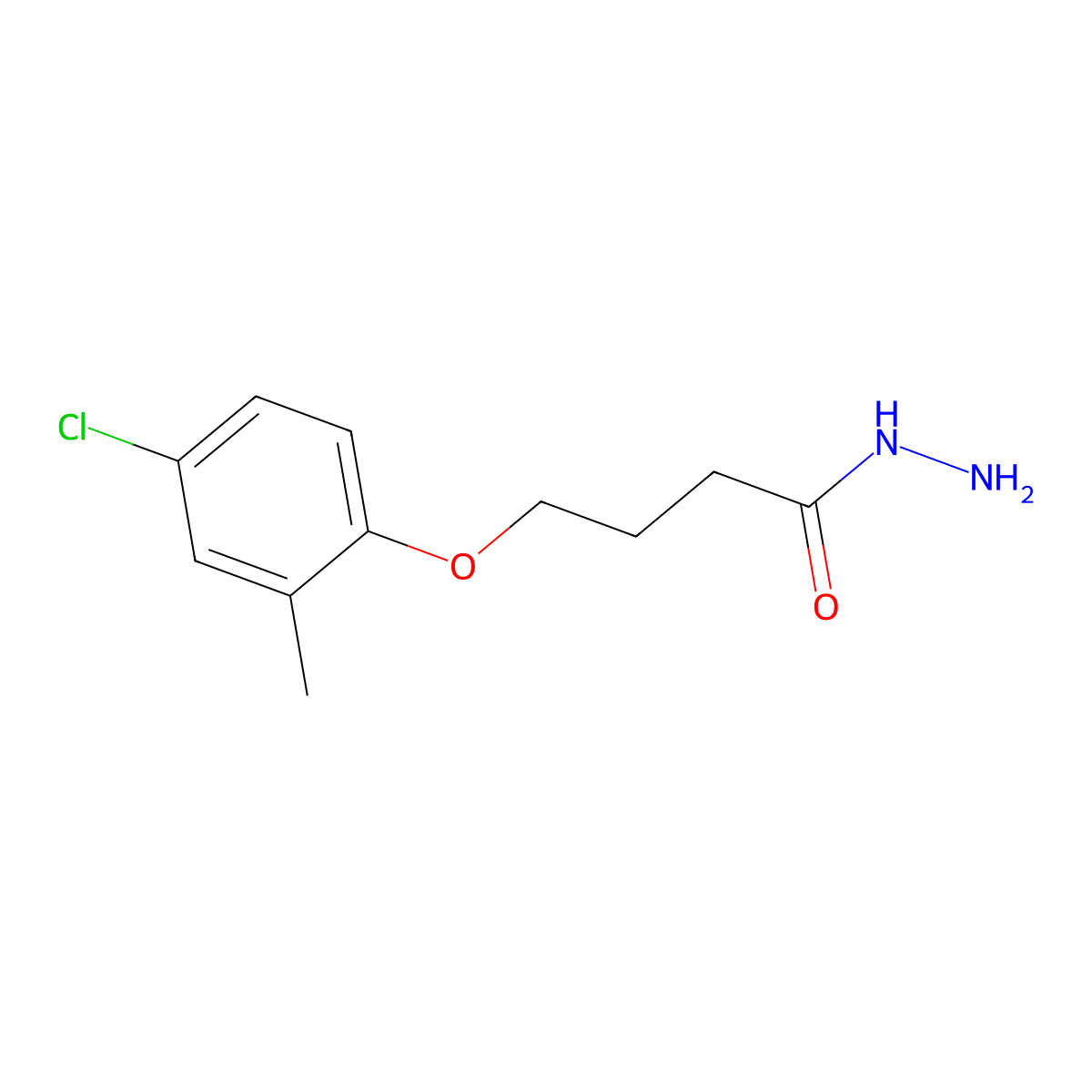 4-(4-Chloro-2-methylphenoxy)butanohydrazide molecular structure, CAS 545355-20-2