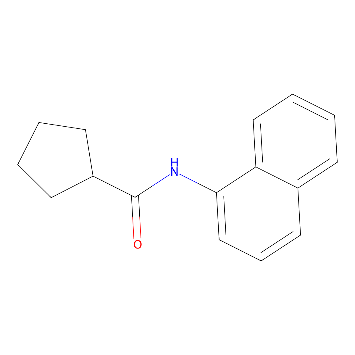 N-1-Naphthalenylcyclopentanecarboxamide molecular structure, CAS 545355-32-6