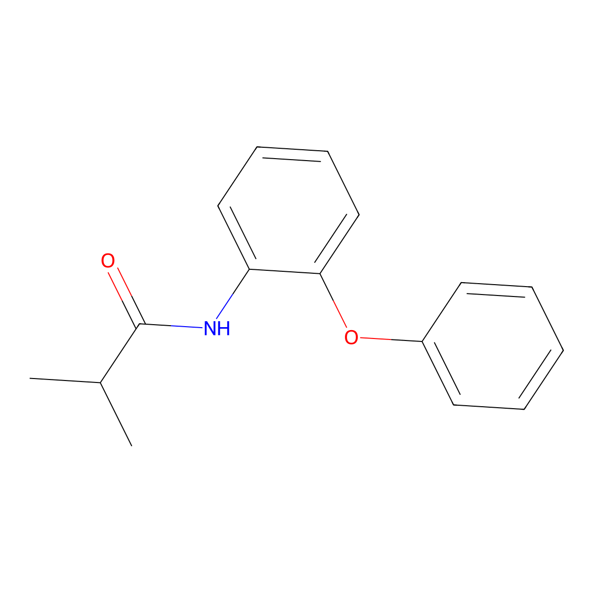 2-methyl-N-(2-phenoxyphenyl)propanamide molecular structure, CAS 545359-77-1