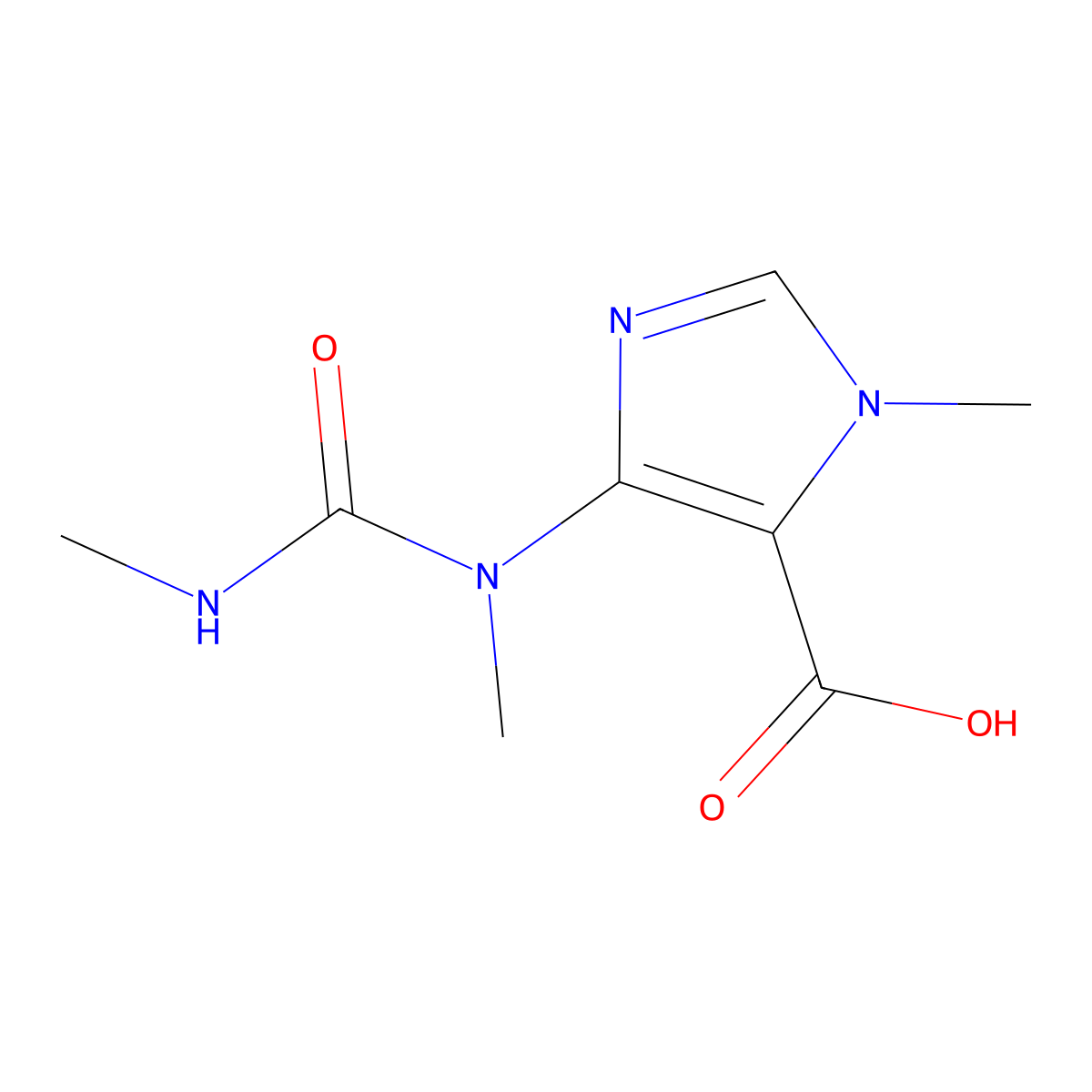 Caffeidine acid molecular structure, CAS 54536-15-1